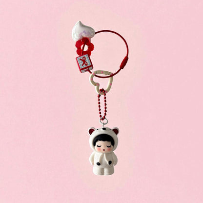 Whimsical Hoodie Character Keychains
