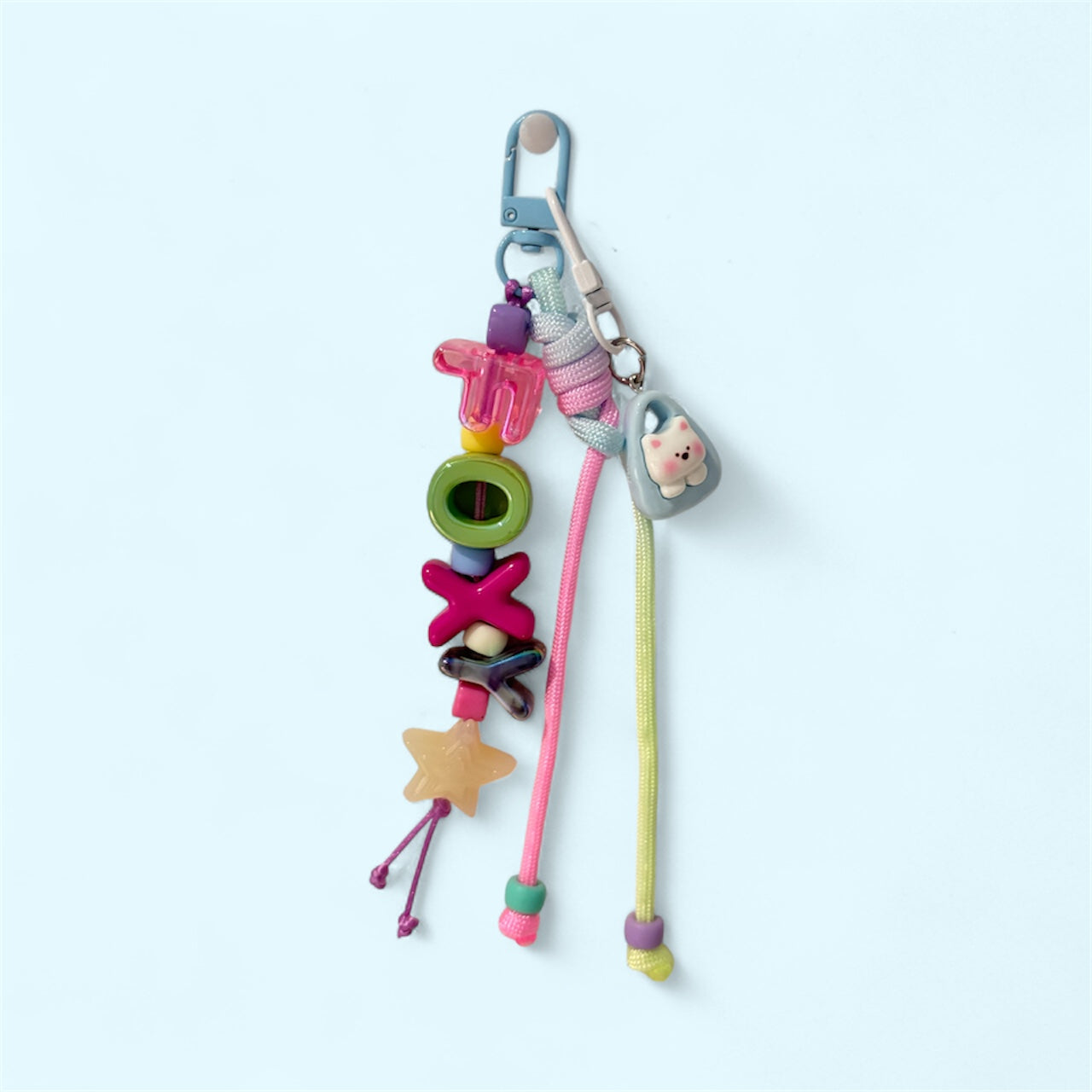 Custom Beaded Name Charm: Colourful Bag, Phone, and Key Accessory (with a FREE Mystery Charm)